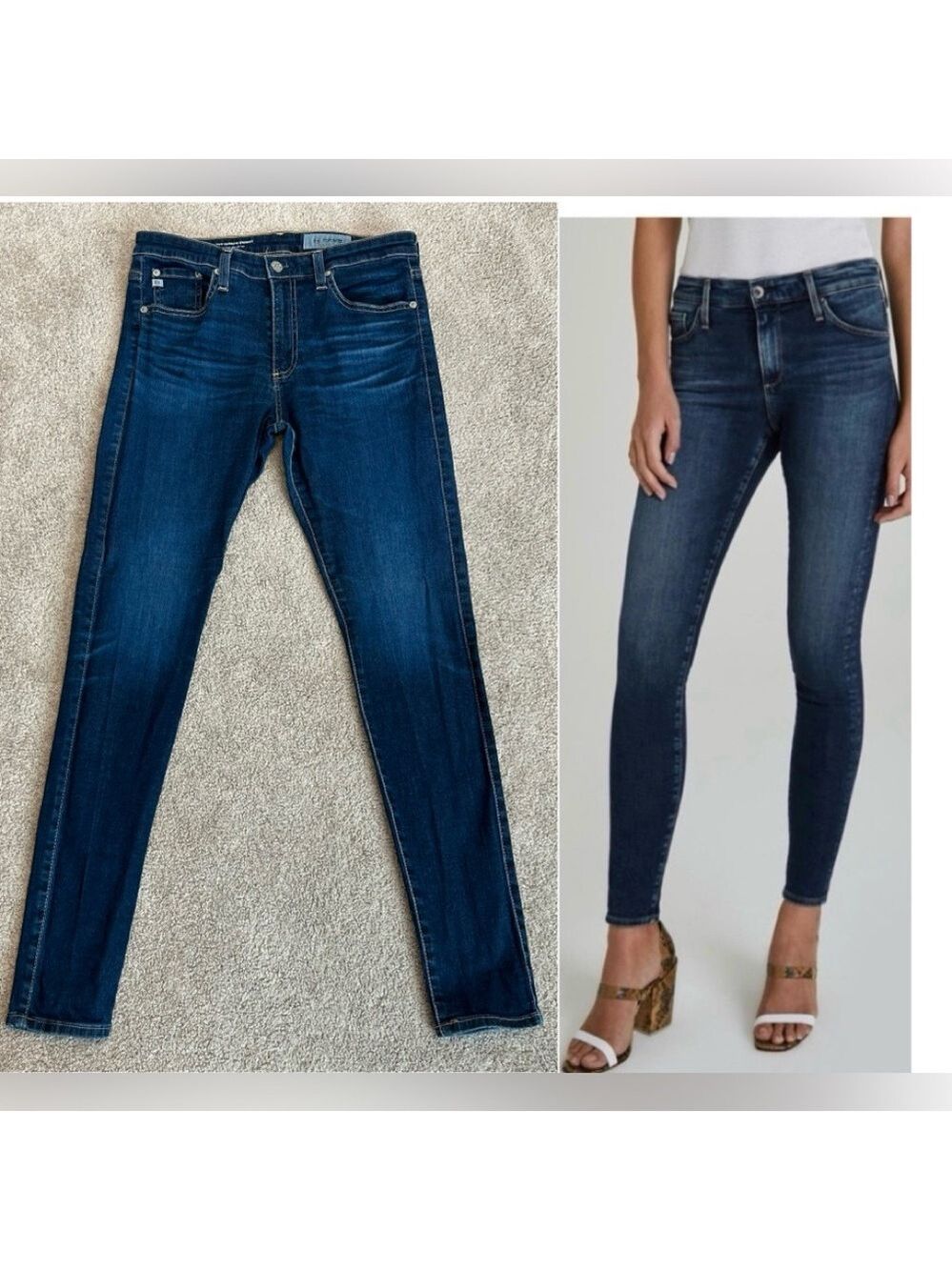 AG Adriano Goldschmied farrah skinny high rise skinny denim jeans Sz 29